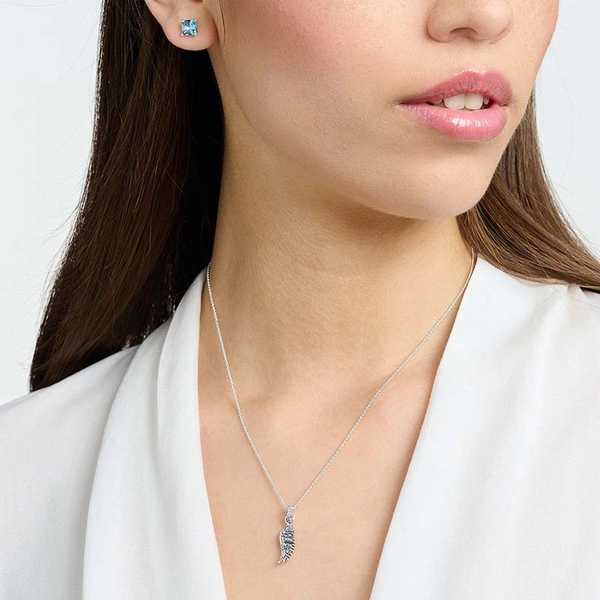 Necklace Phoenix Wing With Blue Stones Silver - Thomas Sabo - Suuri valikoima & ilmainen lahjapaketointi - Nordicspectra.fi