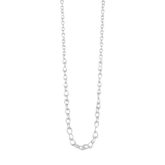 Offspring Doserat Länkhalsband i sterlingsilver med organiska former