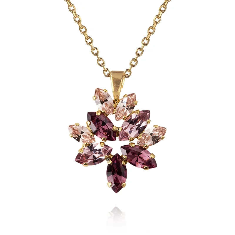 Caroline Svedbom - Melia Necklace Gold Violet Combo