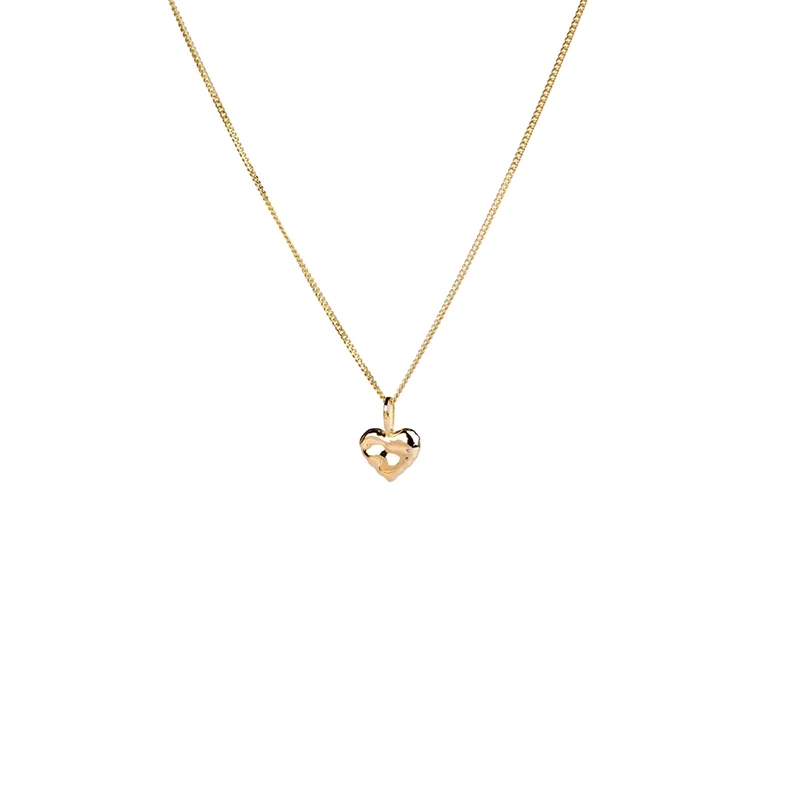 Emma Israelsson - Mini Organic Heart Necklace Gold