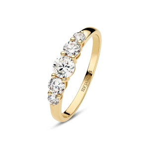 Tiara Ring 14K Guld från Sif Jakobs med fem gnistrande labbodlade diamanter