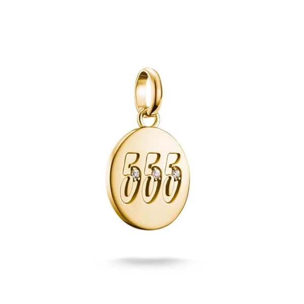 CC Connect Änglanummer 555 Berlock i 18K guldpläterat silver med Cubic Zirconia
