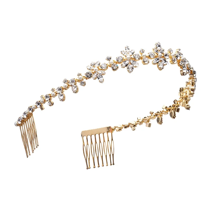 More Than Words Tiara Gold Crystal
