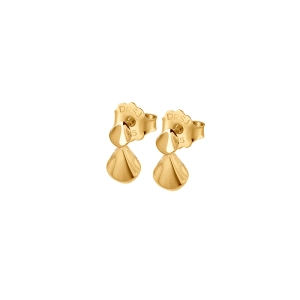 Hortensia Tropfenohrstecker Gold: Ohrringe aus 18-karätigem Gold mit sanft geformten Tropfen und organischem Design von Drakenberg Sjölin.