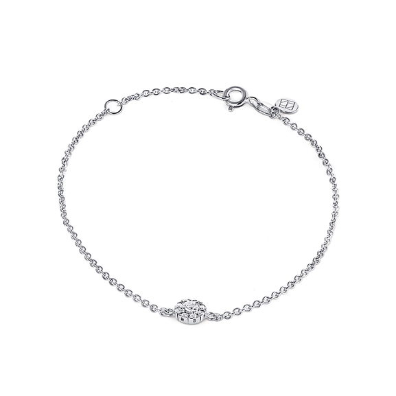 Ella Carmosé Armband Vitguld 0,18 ct Diamanter - Snabb frakt & fri paketinslagning - Nordicspectra.se