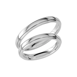 SR1031-3 Platina - Vigsel- & förlovningsringar - Schalins - Fri storleksändring* - Nordic Spectra
