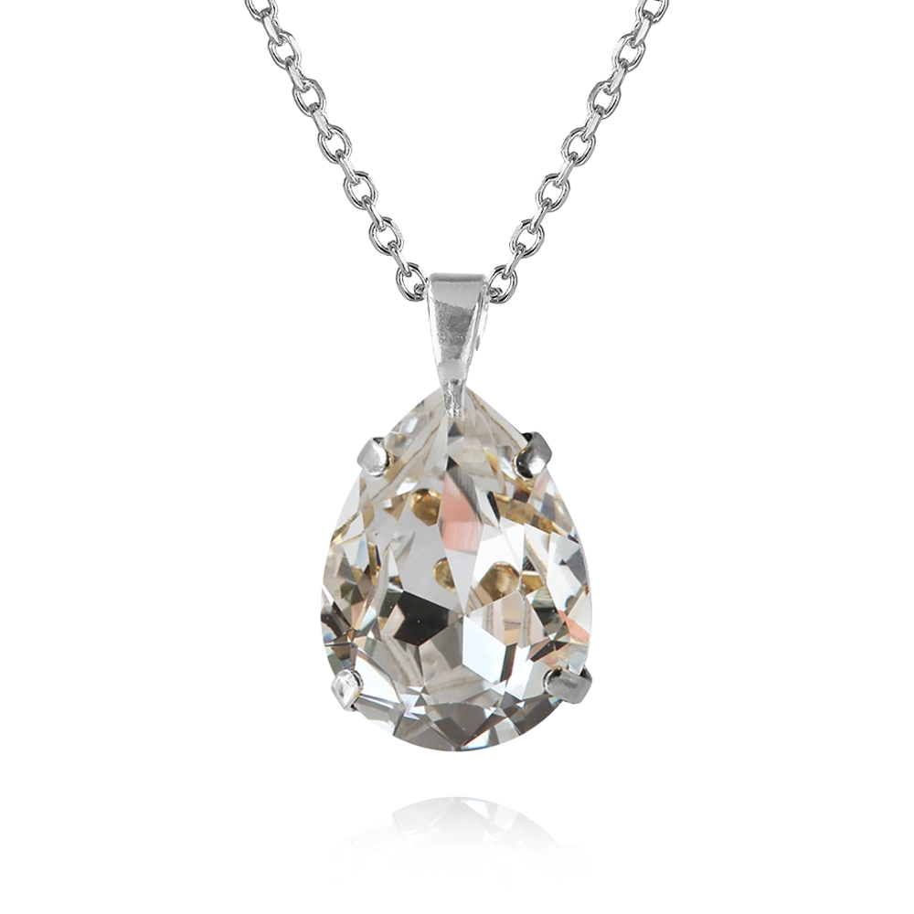 Caroline Svedbom - Classic Drop Necklace Rhodium Crystal