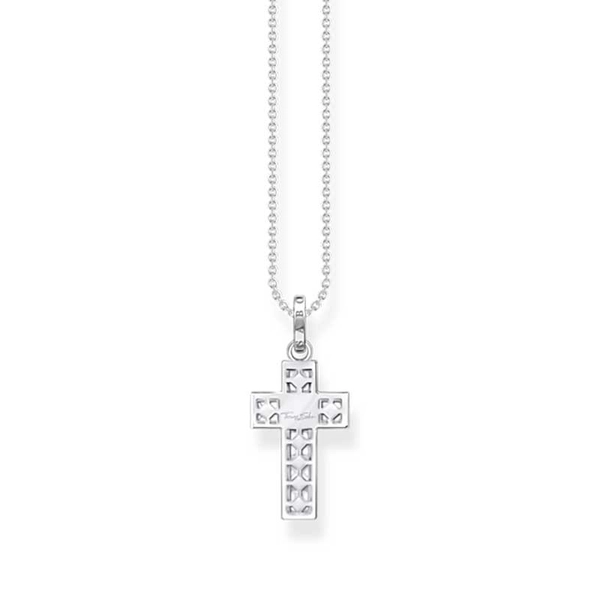 Necklace cross with white stones silver - Thomas Sabo - Suuri valikoima & ilmainen lahjapaketointi - Nordicspectra.fi