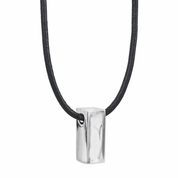 TIM Läder Halsband Stål - AROCK - Snabb frakt & paketinslagning - Nordicspectra.se
