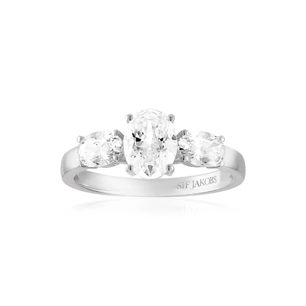 Ellisse Tre Ring i silver med cubic zirconia från Sif Jakobs