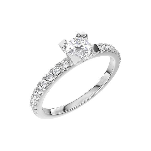 North 017 Lab Grown Diamond White Gold - Wedding & engagement rings - Schalins - Scandinavian design - Nordic Spectra