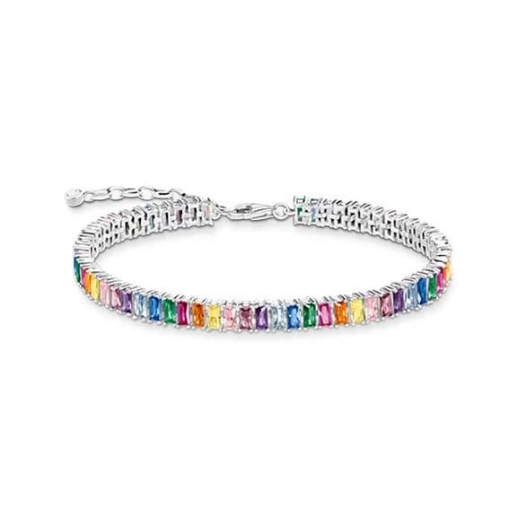 Tennis bracelet with colourful stones silver - Thomas Sabo - Suuri valikoima & ilmainen lahjapaketointi - Nordicspectra.fi