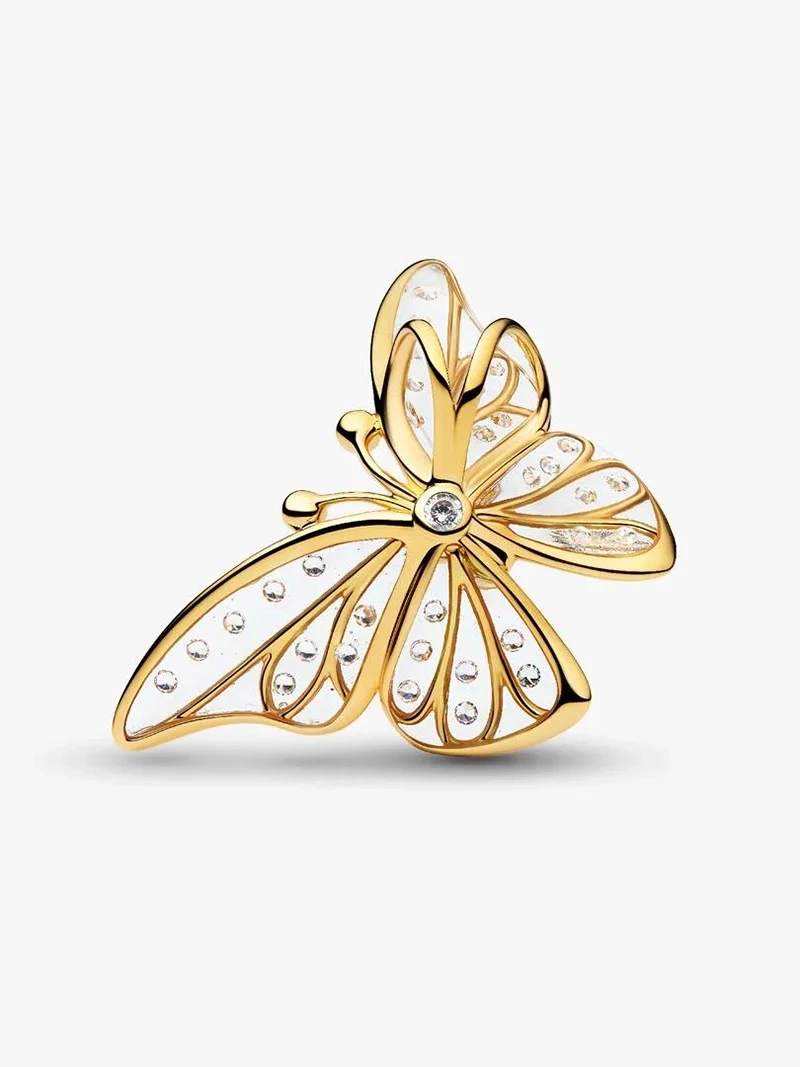 Stor Genombruten Fjärilsberlock Guld från Pandora