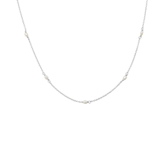 Treasure Multi Pearl Necklace Silver - Syster P - Beliebter Schmuck für alle Gelegenheiten