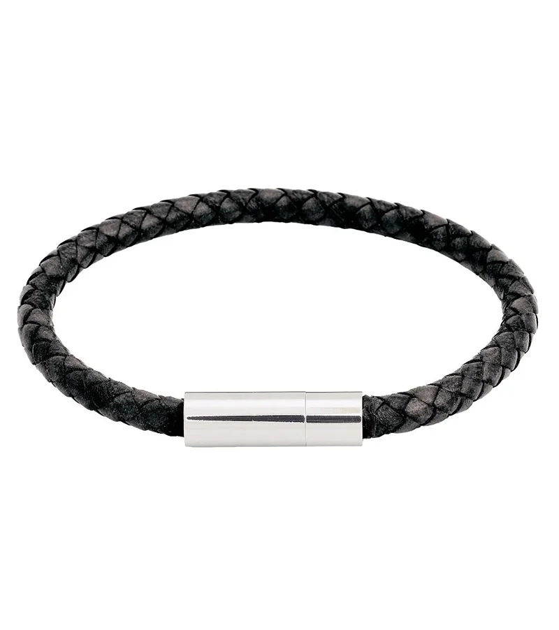 Franky Bracelet Leather Black - Edblad - Snabb leverans - Gratis paketinslagning
