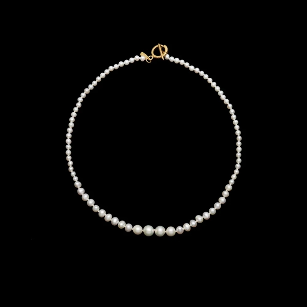 Graded Pearl Necklace Gold - Maria Nilsdotter - 1-2 dagars leverans - Nordic Spectra