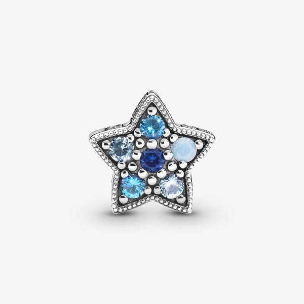Leuchtend Blauer Stern Charm von PANDORA, Schneller Versand - Nordicspectra.de