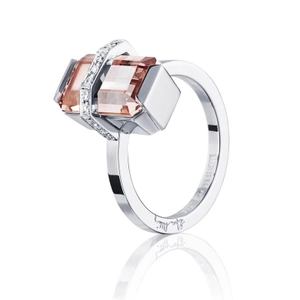 Little Bend Over Morganite White Gold von Efva Attling, Schneller Versand - Nordicspectra.de