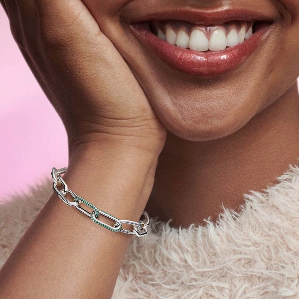 PANDORA ME Styling Pavé Double Link Grön - PANDORA - Snabb frakt & paketinslagning - Nordicspectra.se