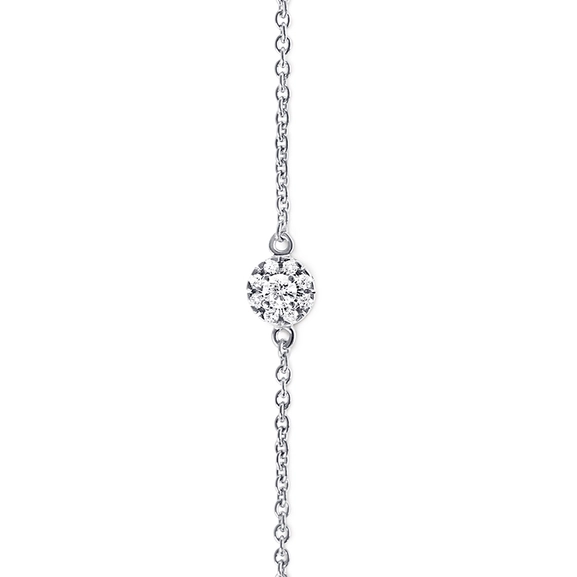 Ella Carmosé Armband Vitguld 0,18 ct Diamanter - Snabb frakt & fri paketinslagning - Nordicspectra.se