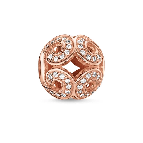 Karma Bead Glittrande Våg Rosé - Thomas Sabo berlock - Snabb frakt & paketinslagning - Nordicspectra.se