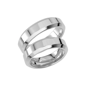 SR1056-6 Platina - Vigsel- & förlovningsringar - Schalins - Fri storleksändring* - Nordic Spectra