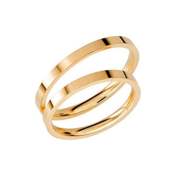 SR1036-2 Guld - Vigsel- & förlovningsringar - Schalins - Fri storleksändring* - Nordic Spectra