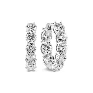 Ariccia Earrings i 14K vitguld med stora syntetiska diamanter