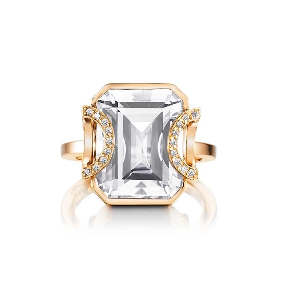 Little Magic Star Ring Crystal Quartz Gold - Efva Attling ringar - Snabb frakt & paketinslagning - Nordicspectra.se