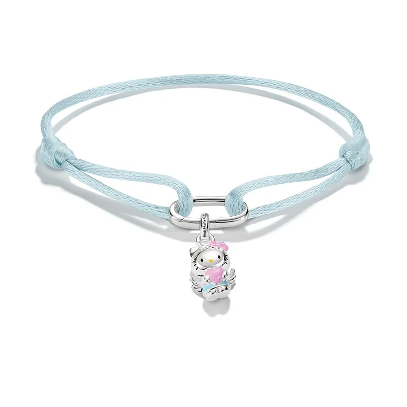 Thomas Sabo - Hello Kitty Textilarmband Ljusblå