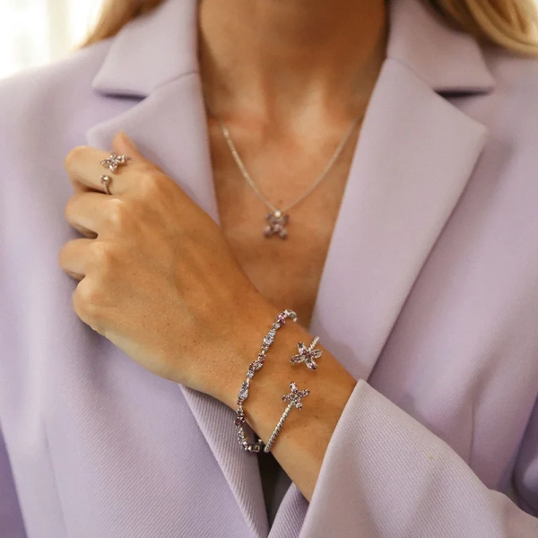 Antonia Bracelet Gold Violet Combo - Maria Black - Snabb frakt & paketinslagning - Nordic Spectra