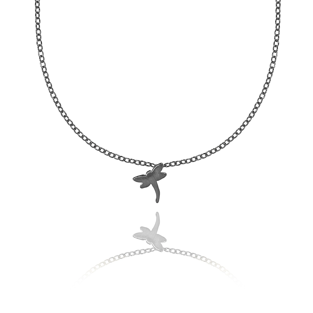 CU Jewellery - Dragonfly Necklace Black