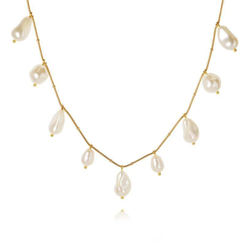 Caroline Svedbom - Olympia Necklace Gold Pearl