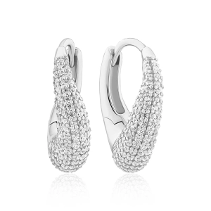 Glorenza Piccolo Örhängen i silver med gnistrande Cubic Zirconia-stenar från Sif Jakobs