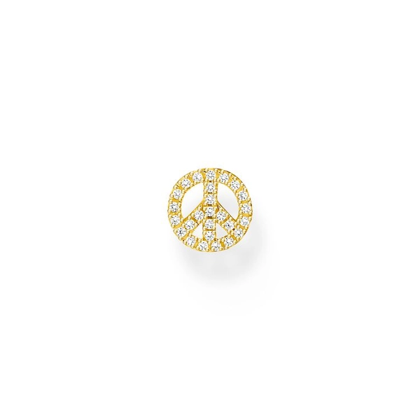 Einzel Ohrstecker Peace Gold von Thomas Sabo, Schneller Versand - Nordicspectra.de