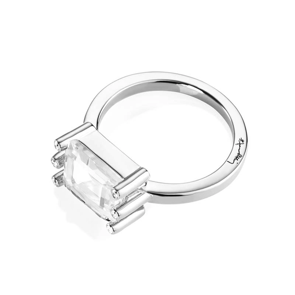 Beautiful Dreamer Ring - Crystal Quartz White Gold - Efva Attling ringar - Snabb frakt & paketinslagning - Nordicspectra.se