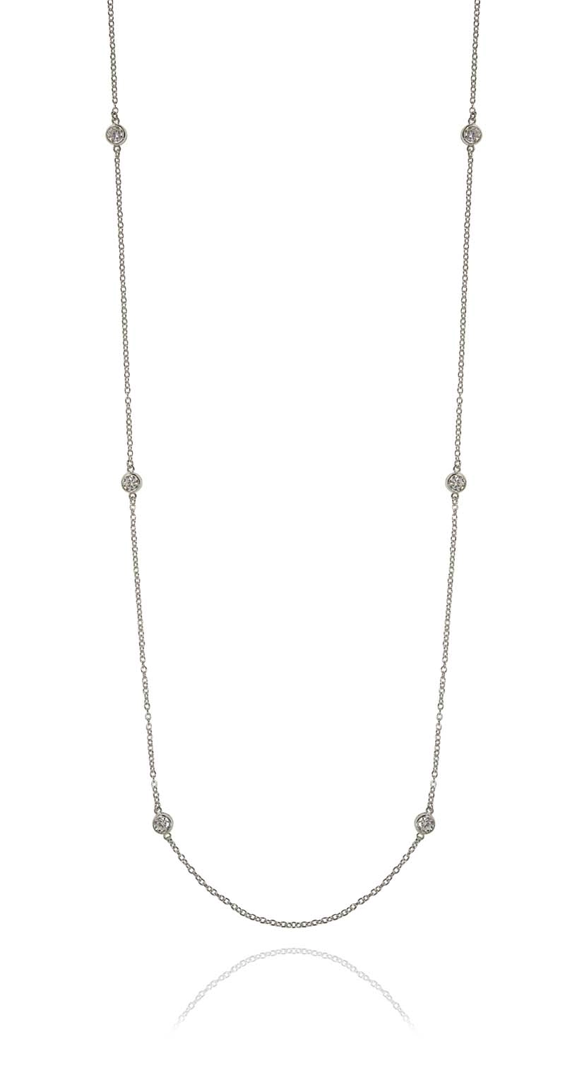 CU Jewellery - Cubic Long Chain Necklace Silver
