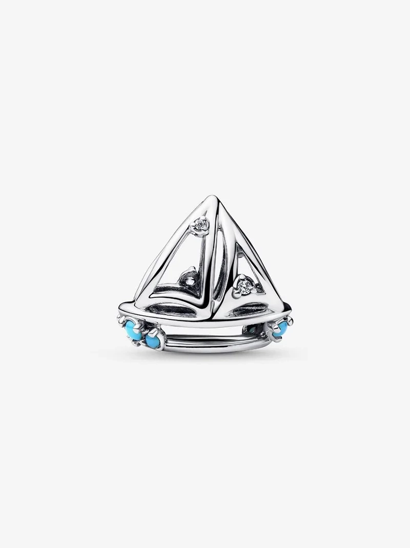 Segelbåt berlock från Pandora i glänsande sterlingsilver med gnistrande kubisk zirkonia