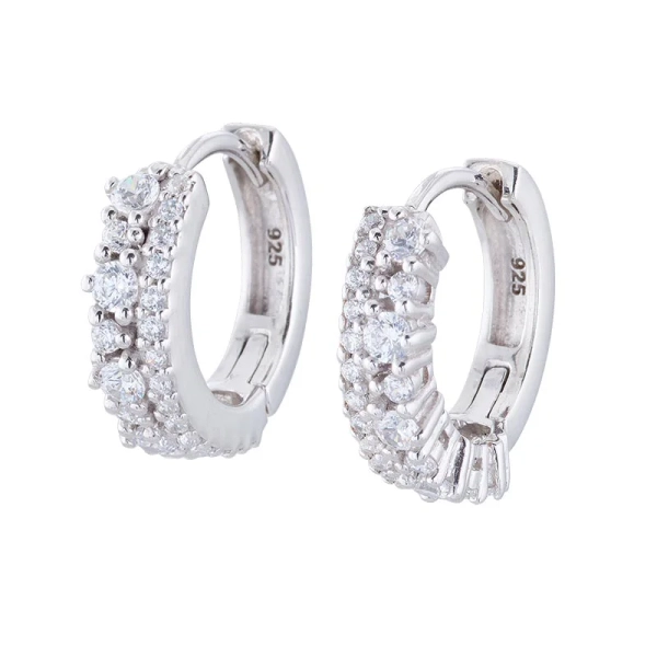 Circle of Trust Örhängen i sterlingsilver med cubic zirconia