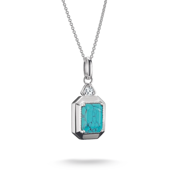 Octagonal Cut Turquoise Stone Elyndra Necklace - Thomas Sabo - Suuri valikoima & ilmainen lahjapaketointi - Nordic Spectra