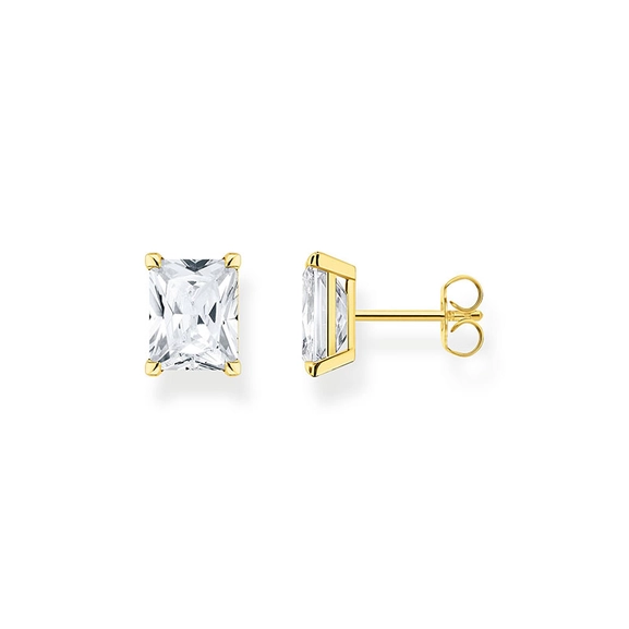 Ohrstecker Weißer Stein Gold von Thomas Sabo, Schneller Versand - Nordicspectra.de