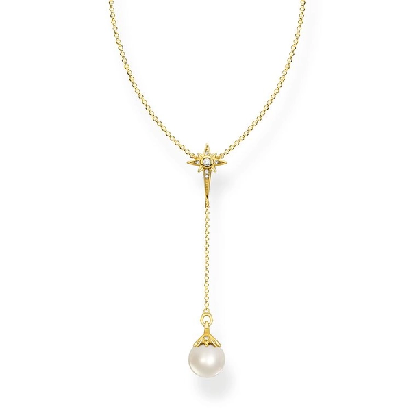 Halsband med Pärla & Stjärna Guld - Thomas Sabo halsband - Snabb frakt & paketinslagning - Nordicspectra.se
