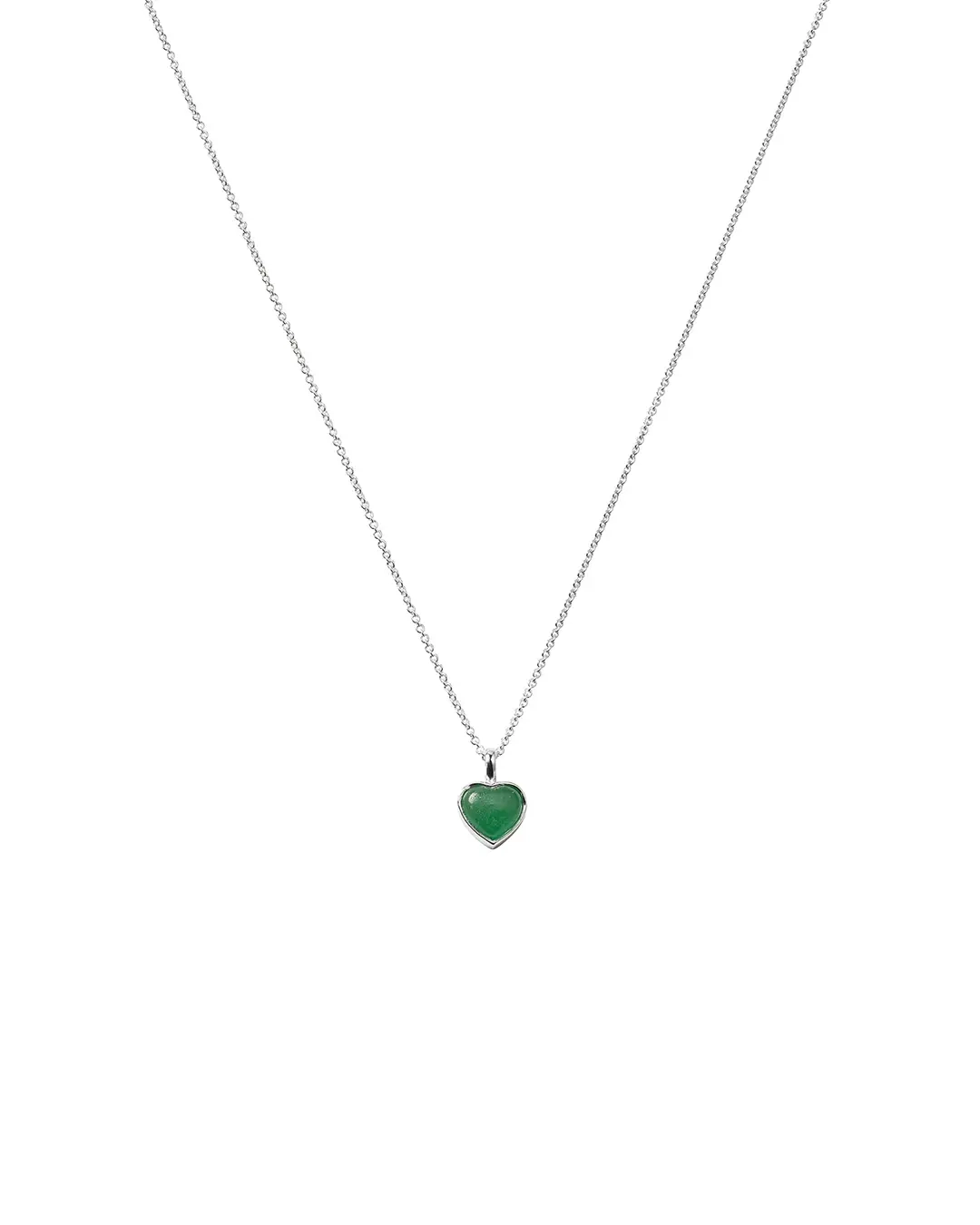 La La Love Necklace Silver - Green Jade - Syster P - Snabb leverans & Gratis paketinslagning - Nordic Spectra