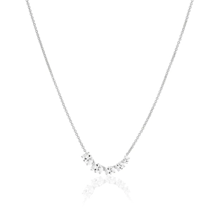 Ellisse Cinque Halsband i silver med gnistrande Cubic Zirconia-stenar från Sif Jakobs