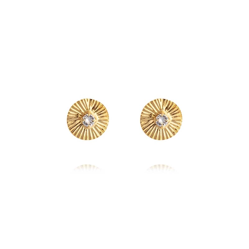 Caroline Svedbom - Odessa Stud Earrings Gold Crystal
