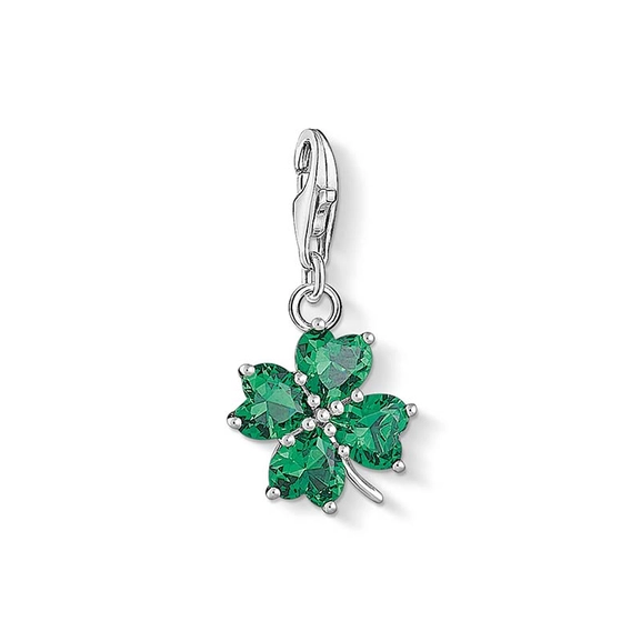 Grönt Fyrklöver i Glas Berlock - Thomas Sabo berlock - Snabb frakt & paketinslagning - Nordicspectra.se