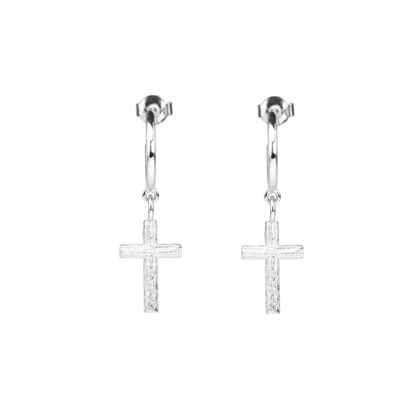 Emma Israelsson - Branch Cross Earrings Silver