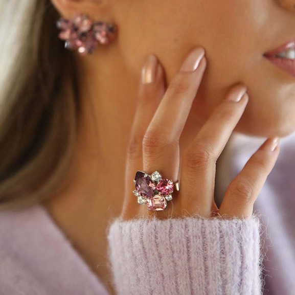 Angelina Ring Rhodium Iris Combo - Caroline Svedbom - Snabb frakt & paketinslagning - Nordicspectra.se