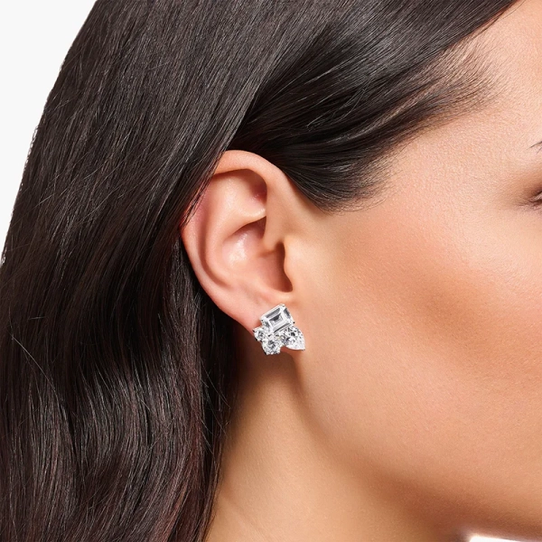 Stiftörhängen Med Fyra Glittrande Stenar - Thomas Sabo - Snabb leverans & paketinslagning - Nordic Spectra