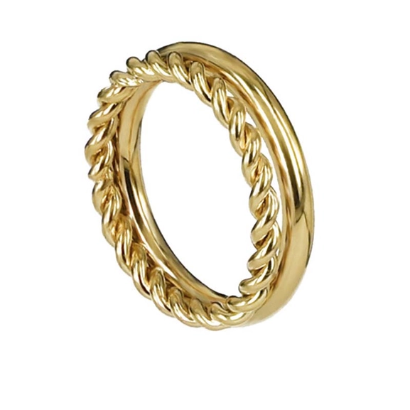 TWIST Ring Guld  - Astrid & Agnes - Snabb frakt & paketinslagning - Nordicspectra.se